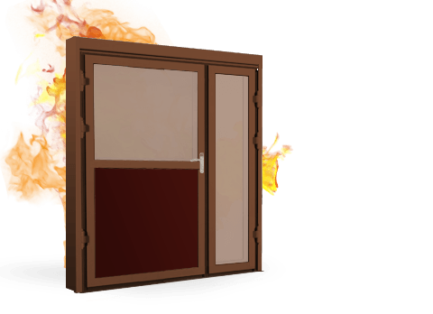 Противопожарные остекленные двери